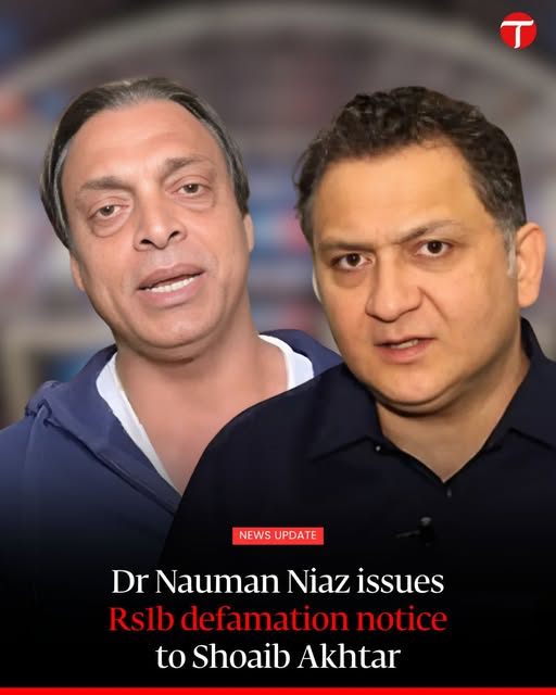 Television host and former Pakistan Cricket Board (PCB) official Dr Nauman Niaz has issued a defamation notice of Rs1 billion to former Pakistan cricketer Shoaib Akhtar.

For more: tribune.com.pk/story/2548773/1

#etribune #News #latest