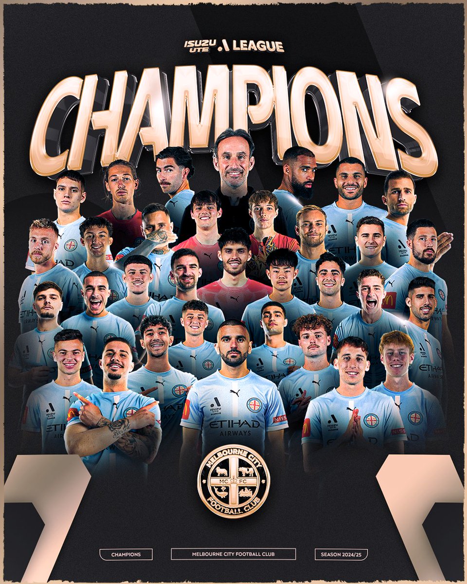 . <a href="/MelbourneCity/">Melbourne City FC</a> ARE YOUR ISUZU UTE A-LEAGUE CHAMPIONS FOR 2025 🏆🇦🇺