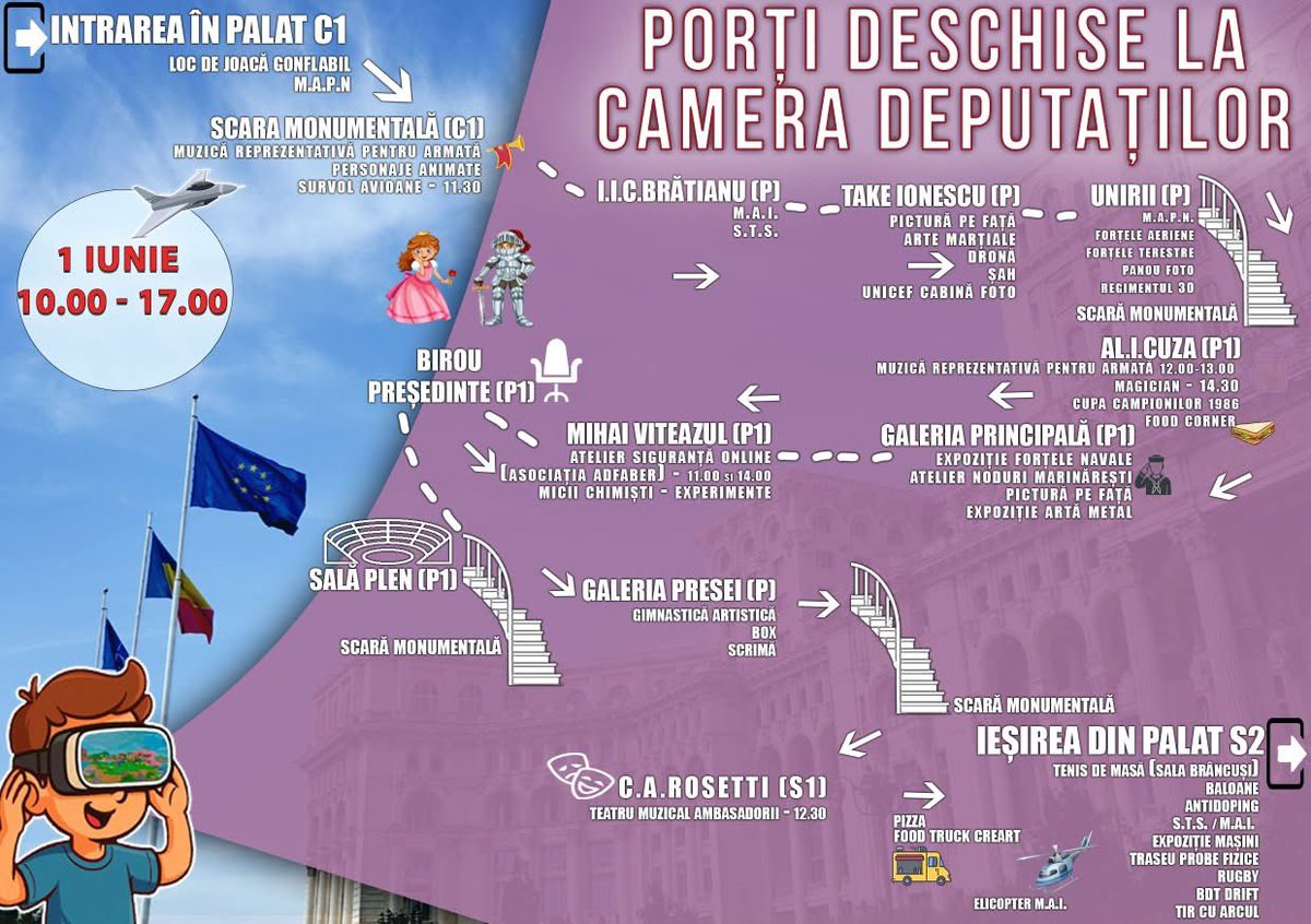 🤹‍♀️🪄🎊
Pregătește-te pentru o Zi a Copilului plină de farmec! Mâine, 1 Iunie, Camera Deputaților își deschide porțile și îți aduce un spectacol cu zâmbete! 
Misterul se transformă în râsete și fiecare clipă devine o amintire prețioasă! 😁
Te așteptăm! 🤗
#cdep #1iunie