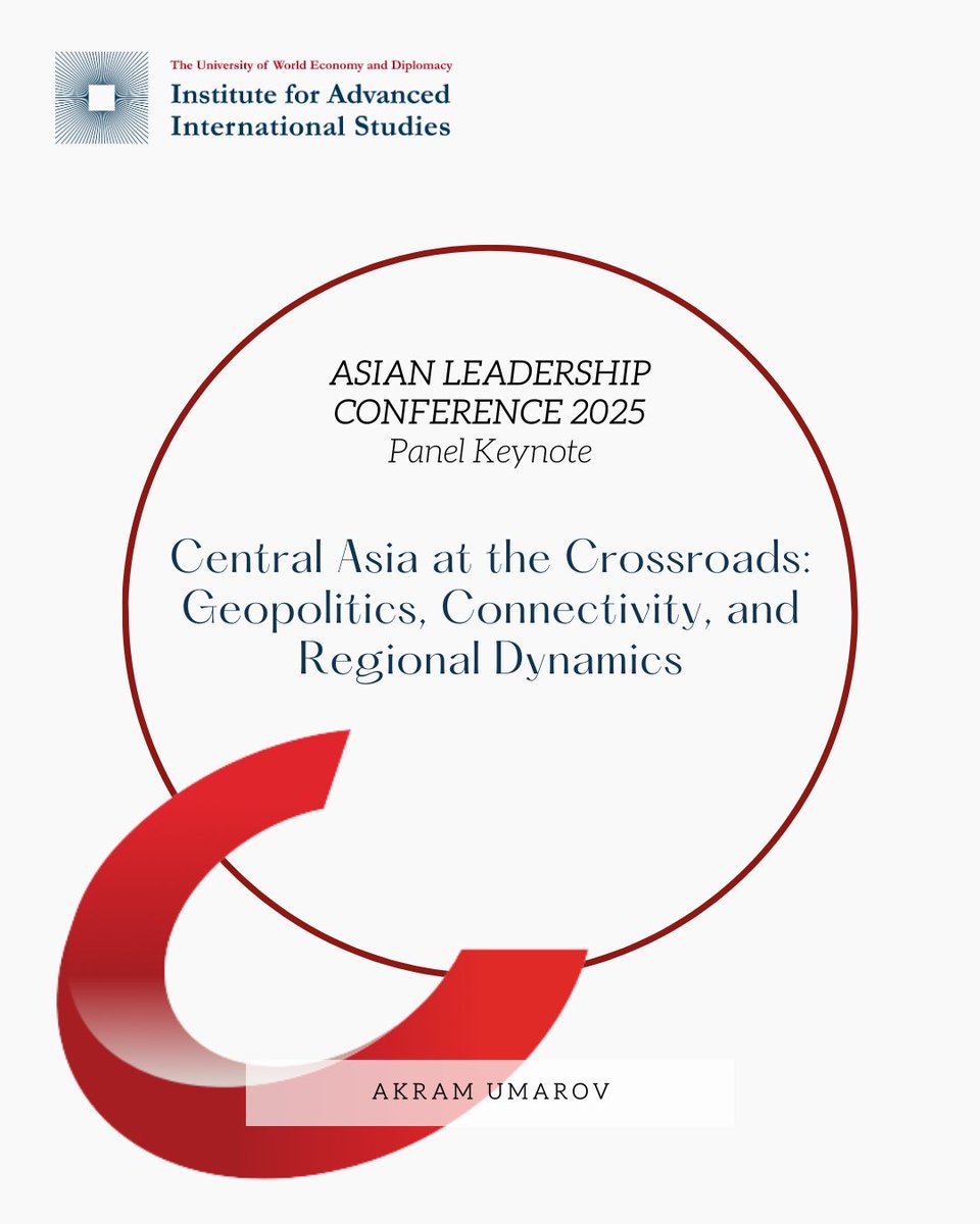 📌 <a href="/umarov_akram/">Akram Umarov</a> delivered a panel speech at the prestigious #AsianLeadershipConference2025 in Seoul, spotlighting Uzbekistan's role in reshaping regional cooperation.

🎥 Watch the panel recording: shorturl.at/7QPcx

#ALC2025 #IAIS #CentralAsia
#Geopolitics #Uzbekistan