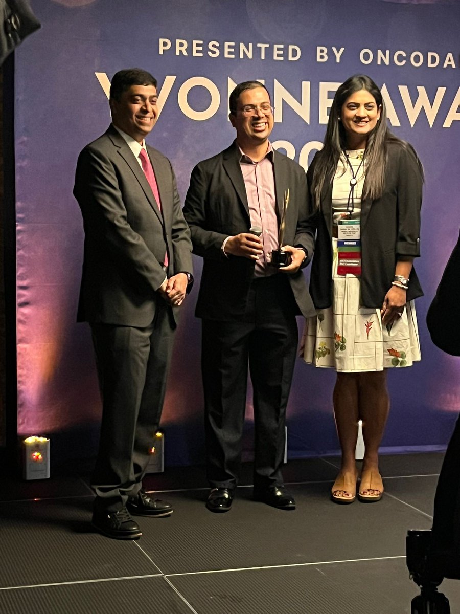 Bishal Gyawali, MD, PhD, FASCO (@oncology_bg) on Twitter photo Thank you <a href="/oncodaily/">OncoDaily</a> for this honour. Glad to receive the Yvonne Award this year for “Challenging the Status Quo” in cancer care. Even more delighted to receive it from the power couple in oncology- <a href="/VivekSubbiah/">Vivek Subbiah, MD</a> and <a href="/IshwariaMD/">Ishwaria Subbiah, MD MS FASCO</a> who very eloquently summarized that challenging the Thank you <a href="/oncodaily/">OncoDaily</a> for this honour. Glad to receive the Yvonne Award this year for “Challenging the Status Quo” in cancer care. Even more delighted to receive it from the power couple in oncology- <a href="/VivekSubbiah/">Vivek Subbiah, MD</a> and <a href="/IshwariaMD/">Ishwaria Subbiah, MD MS FASCO</a> who very eloquently summarized that challenging the