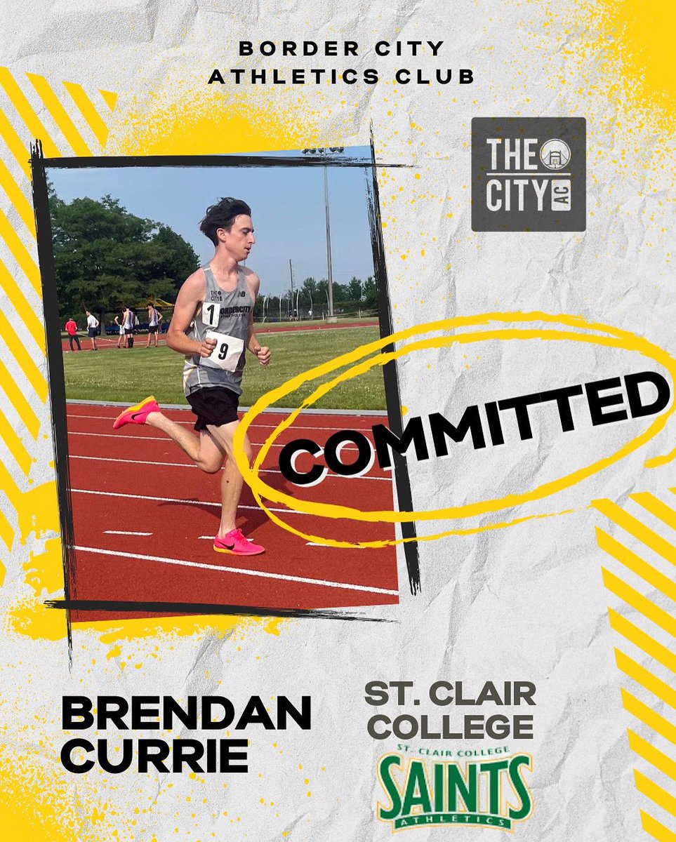 Kurt Michael Downes (@kurtmichael_dee) on Twitter photo #FeatureFriday 🚨 Big news! Brendan Currie is officially heading to St. Clair College to compete in the 3000m, steeplechase & XC! 💚💛
New chapter with <a href="/stclairsaints1/">Saints Athletics</a> — same fire, same focus. Let’s go! 🏃♂️🔥
#NextChapter #FutureSaint #TheCityAC #XC #ClassOf2029 #DistanceGrind #FeatureFriday 🚨 Big news! Brendan Currie is officially heading to St. Clair College to compete in the 3000m, steeplechase & XC! 💚💛
New chapter with <a href="/stclairsaints1/">Saints Athletics</a> — same fire, same focus. Let’s go! 🏃♂️🔥
#NextChapter #FutureSaint #TheCityAC #XC #ClassOf2029 #DistanceGrind