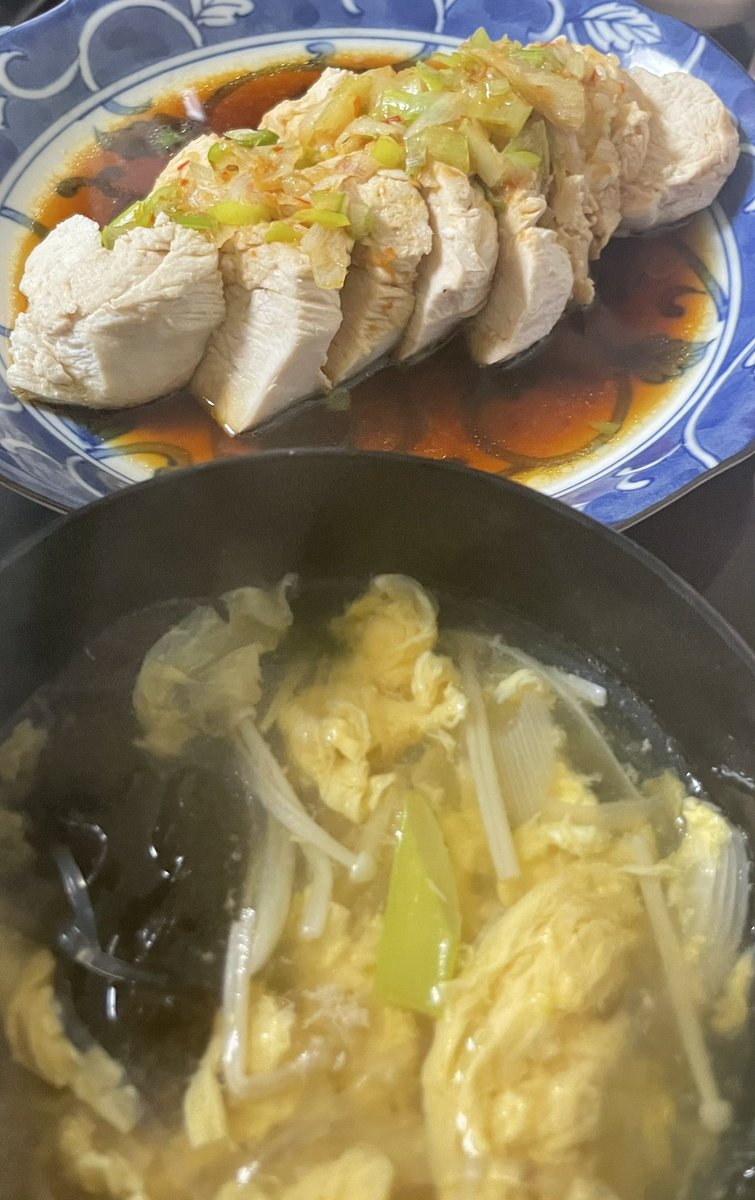 よだれ鶏と春雨スープ