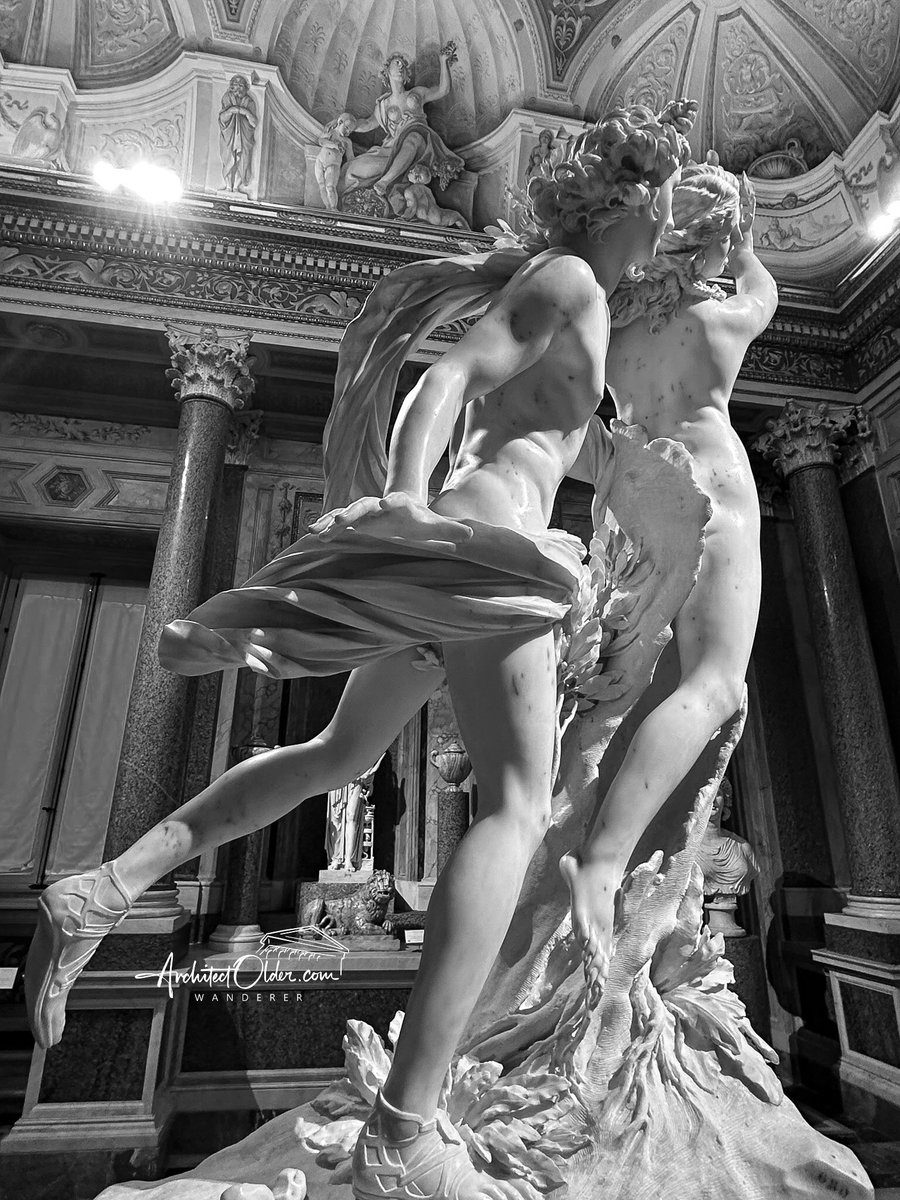 1625 from Marble.  Bernini's Daphne and Apollo.  Reimagined in Greyscale at the fabulous Borghese Gallery in Rome.