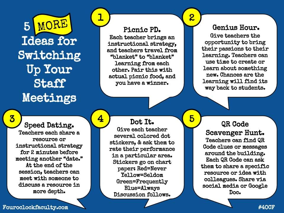TCEA's tweet photo. Tired of staff meetings that feel like déjà vu? 😴

Break the monotony and re-energize your team with fresh, engaging ideas that turn meetings into meaningful learning experiences.

Think quick wins, creative formats, and strategies that make every minute count.

Because your staff deserves more than just another agenda. 💡 

https://t.co/yZZuDPAy3f via 4 O'Clock Faculty 
#leadership #edleaders #cpchat