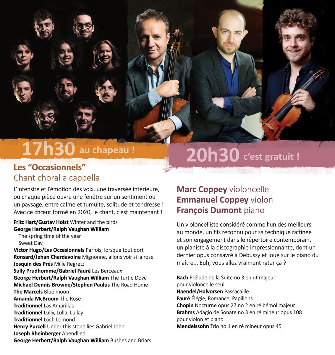 Marc Coppey (@marccoppey) on Twitter photo Next Saturday at <a href="/Festival_Melle/">Festival de Melle</a> with <a href="/fdumontpiano/">๐๐ฅ๐๐ก๐ฬง๐ข๐๐ฆ ๐๐จ๐ ๐ข๐ก๐ง</a> & <a href="/EmmanuelCoppey/">Emmanuel Coppey</a>. โก festivaldemelle.fr/2025/04/07/juiโฆ Next Saturday at <a href="/Festival_Melle/">Festival de Melle</a> with <a href="/fdumontpiano/">๐๐ฅ๐๐ก๐ฬง๐ข๐๐ฆ ๐๐จ๐ ๐ข๐ก๐ง</a> & <a href="/EmmanuelCoppey/">Emmanuel Coppey</a>. โก festivaldemelle.fr/2025/04/07/juiโฆ