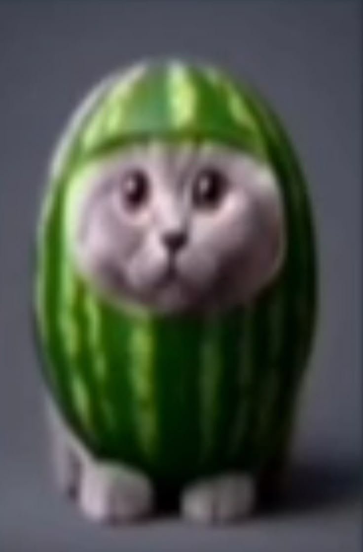 frigosouul's tweet photo. gatito es convertido en sandia por un malvado mago y no hay nada que podamos hacer https://t.co/lz7ubCLInj
