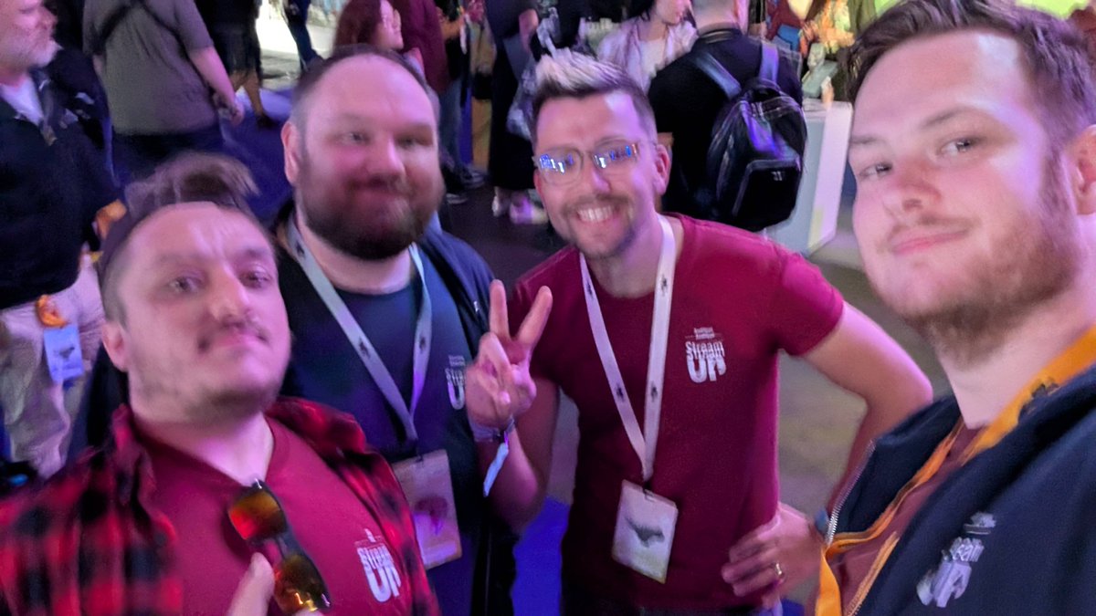 Streamer.bot (@streamerdotbot) on Twitter photo If you are at TwitchCon EU keep an eye out for SB staff members:
<a href="/pwnyy/">pwnyy</a> (not pictured)
<a href="/Geocym/">Andrew Eyre</a> (not pictured)
<a href="/TerrierDarts/">TerrierDarts ☮️</a>
As well as <a href="/StreamUPtips/">StreamUP at Home</a> members:
<a href="/Andi_Stone/">Andilippi</a>
<a href="/WaldoAndFriends/">Waldo & Friends</a>
<a href="/itsSilverlink/">Silverlink</a>
(sorry for the fuzzy image) If you are at TwitchCon EU keep an eye out for SB staff members:
<a href="/pwnyy/">pwnyy</a> (not pictured)
<a href="/Geocym/">Andrew Eyre</a> (not pictured)
<a href="/TerrierDarts/">TerrierDarts ☮️</a>
As well as <a href="/StreamUPtips/">StreamUP at Home</a> members:
<a href="/Andi_Stone/">Andilippi</a>
<a href="/WaldoAndFriends/">Waldo & Friends</a>
<a href="/itsSilverlink/">Silverlink</a>
(sorry for the fuzzy image)