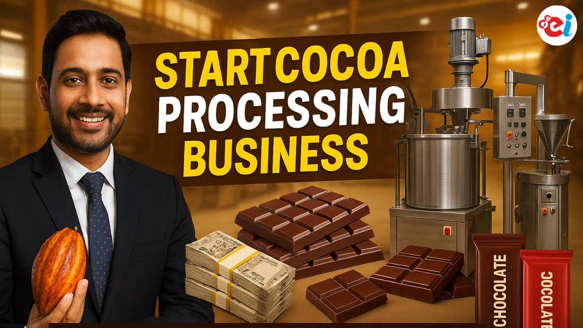 npcs_in's tweet image. This Overlooked Bean = Big Profits. Cocoa Business Made Simple! 🍫
Start your cocoa processing business in India — earn up to ₹15L/month!
✅ 50% profit margins
✅ Govt subsidies
✅ Full setup support
We help you every step of the way!
#cocoabusiness #foodprocessing #msmestartup