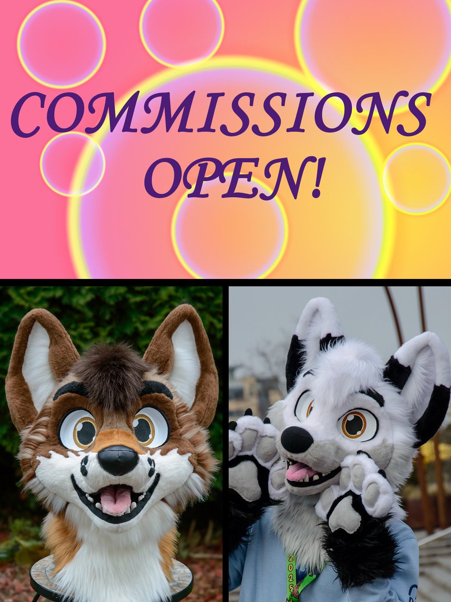 🟣 COMMISSIONS OPEN! 🟣

I am opening slots for fursuit commissions.

⏰ Please submit your form anytime between now and June 7 - closing then. After closing I’ll go through all the forms. The time you submit doesn’t matter.

👇Form link in comments👇

Sharing is appreciated 💜