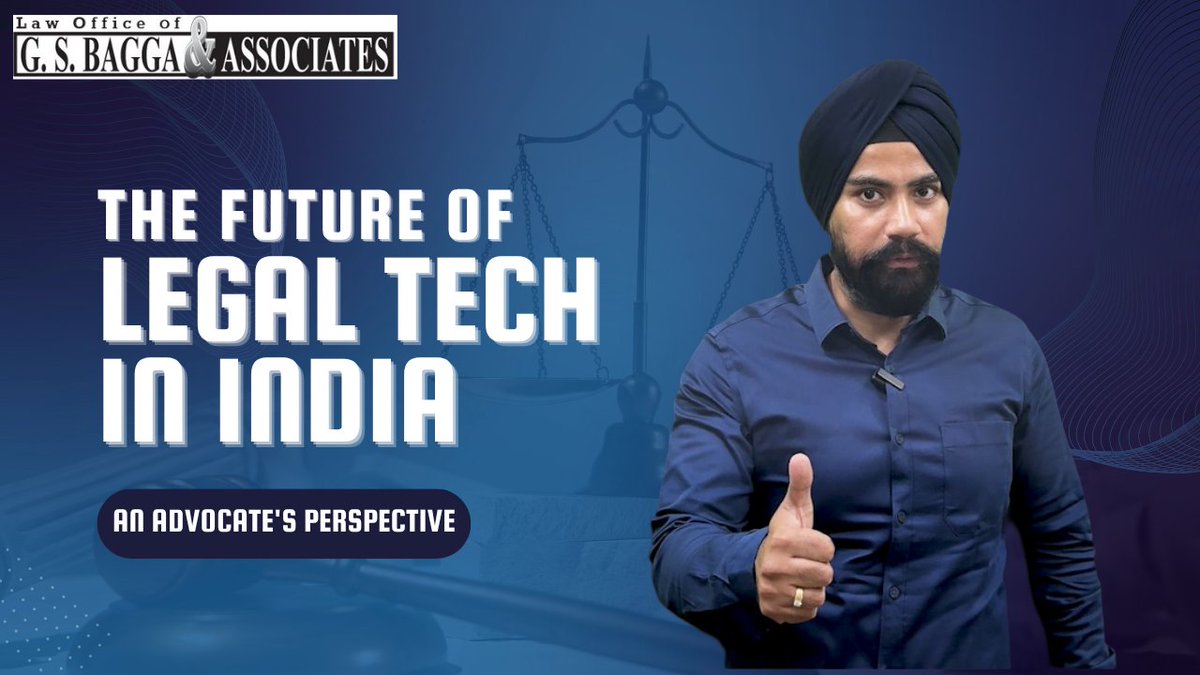 gsbagga_lawyer's tweet image. 📢 Indian law is going digital ⚖️💻

Watch our latest video: The Future of Legal Tech in India – An Advocate’s Perspective: youtu.be/Cksg4HnHpxA?si…

#LegalTech #AIinLaw #VirtualCourts #GSBaggaAssociates #FutureOfLaw #LawyersOfX ]