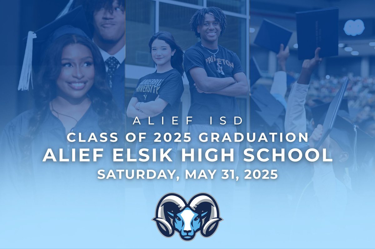 Alief ISD (@aliefisd) on Twitter photo Congratulations to the <a href="/ElsikHighSchool/">Elsik High School</a> Class of 2025! Join Alief ISD as we count down to graduation. Graduation information can be found here: aliefisd.net/graduation
For those unable to join in person–we'll be live-streaming the ceremonies! 🎓 merrellcenter.org/about/live-str…
Download Congratulations to the <a href="/ElsikHighSchool/">Elsik High School</a> Class of 2025! Join Alief ISD as we count down to graduation. Graduation information can be found here: aliefisd.net/graduation
For those unable to join in person–we'll be live-streaming the ceremonies! 🎓 merrellcenter.org/about/live-str…
Download