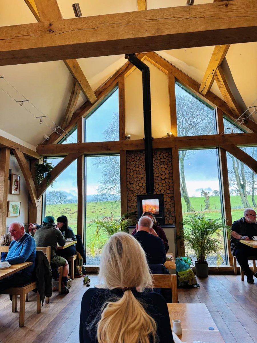 Micki53839366's tweet photo. The fireplace in the cafe that opened in the courtyard was very warm and a really cozy place ☕️ https://t.co/JUeg4yHwBE