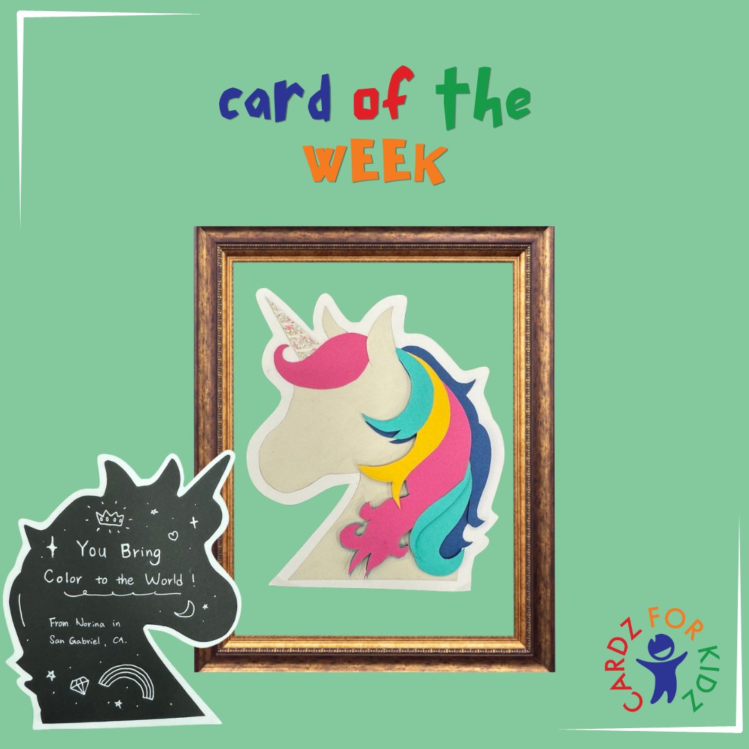 cardzforkidz's tweet image. Unicorn energy = unmatched.
One card. One smile. That’s the magic. 
#CardOfTheWeek #YouMatter #EveryCardCounts