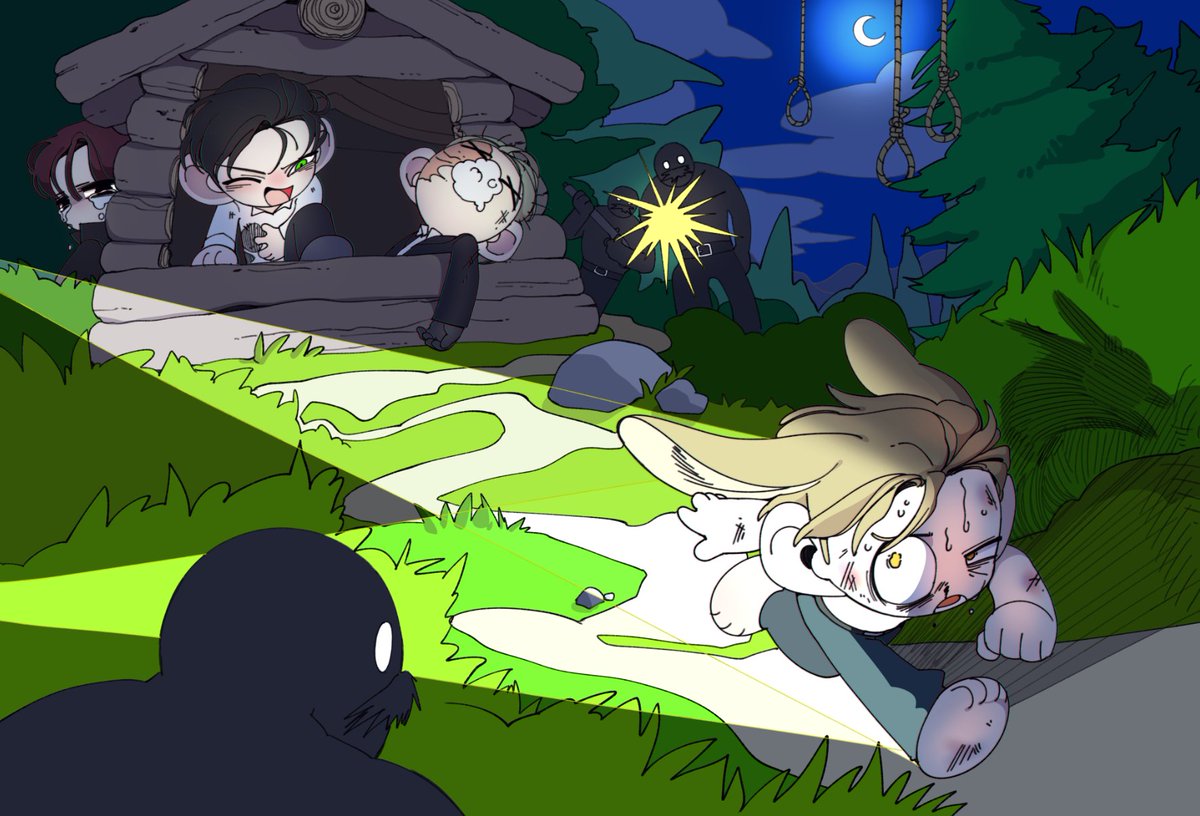 #불우한삶
지난 출간 기념 이벤트 카페에 협력한 일러스트입니다~! :D