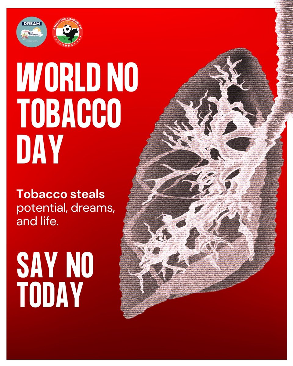 Every breath matters — on and off the field.
This World No Tobacco Day, Shillong Lajong FC stands united for a healthier, stronger future.
⁣Let’s kick the habit, break the cycle, and choose wellness.
.⁣
Be a champion for change. Stay tobacco-free.
⁣
#WorldNoTobaccoDay