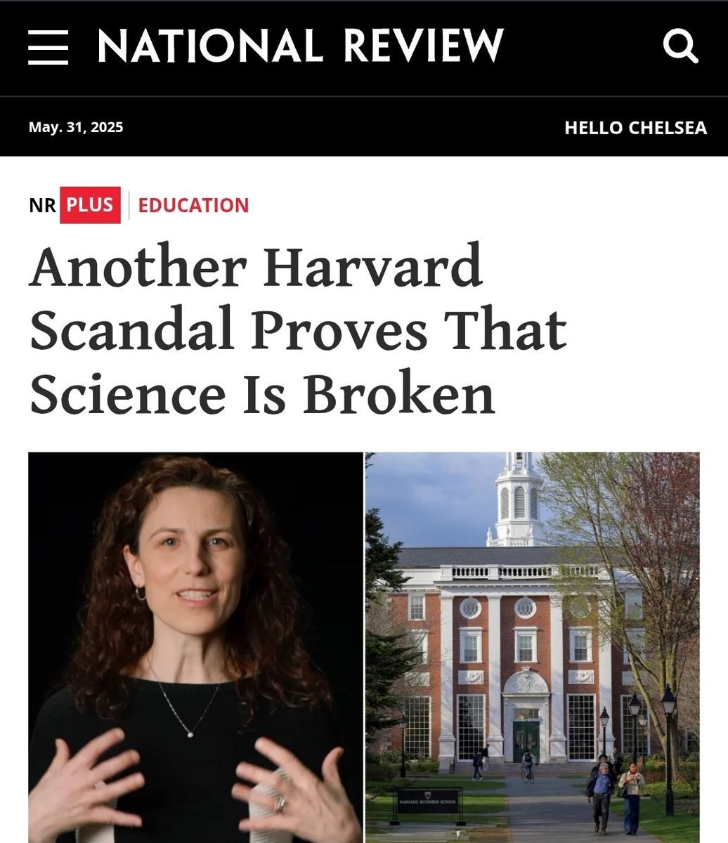 Andrew Follett (@andrewcfollett) on Twitter photo Harvard expelled a professor for faking data to promote progressive ideas...after paying her $1 million a year!
The fake data was caught by bloggers, not peer review, because Libs wanted to believe the lie...and this isn't the first time!
My latest in <a href="/NRO/">National Review</a>
Link in comments Harvard expelled a professor for faking data to promote progressive ideas...after paying her $1 million a year!
The fake data was caught by bloggers, not peer review, because Libs wanted to believe the lie...and this isn't the first time!
My latest in <a href="/NRO/">National Review</a>
Link in comments