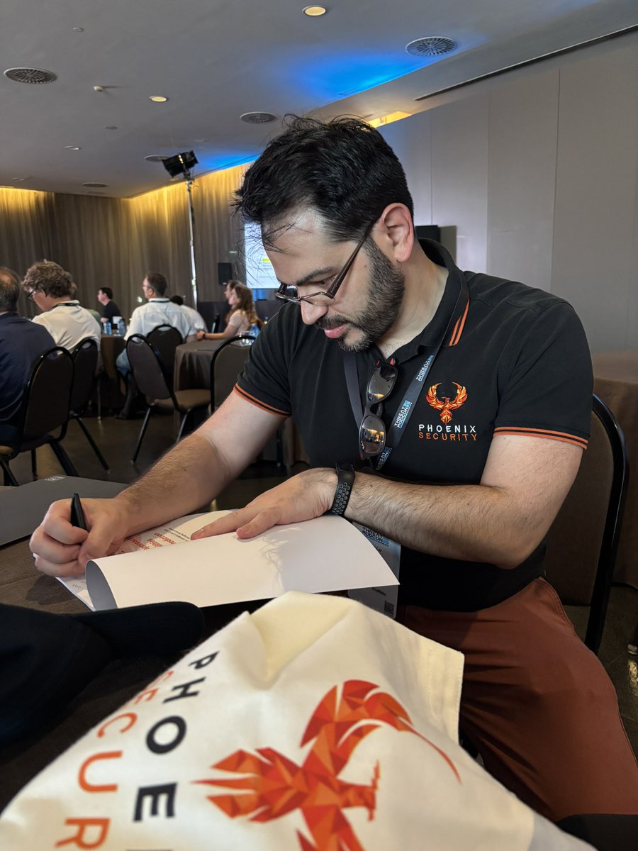 Kim Wuyts (@wuytski) on Twitter photo Impromptu book signing with <a href="/FrankSEC42/">Francesco Cipollone🔥Appsec and ☁️ Cloudsec 🐒</a>
Branding as always on point 🐦🔥 Impromptu book signing with <a href="/FrankSEC42/">Francesco Cipollone🔥Appsec and ☁️ Cloudsec 🐒</a>
Branding as always on point 🐦🔥