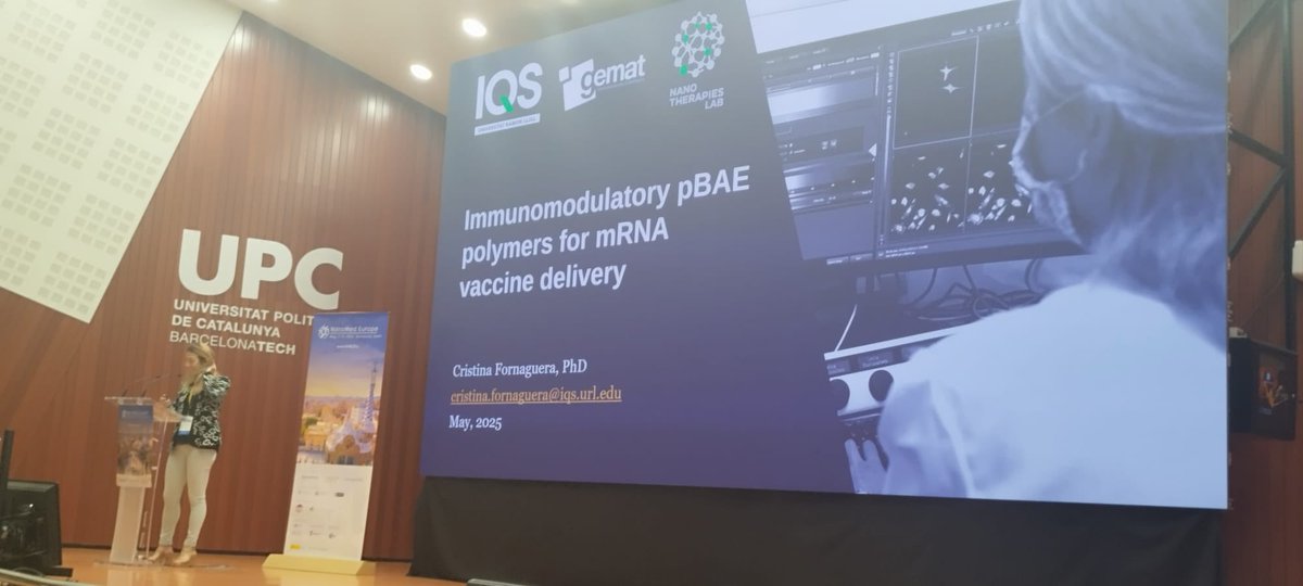 Cristina Fornaguera (@cfornaguerap) on Twitter photo Great week at #NME25 with <a href="/etpnanomedicine/">ETP Nanomedicine</a>
Presented our latest results on #RNAtherapeutics. Exciting days reconnecting with old friends and building new collaborations. Looking forward to what’s next! 🚀 #RNA #nanomedicine
<a href="/IQSbarcelona/">IQS Barcelona</a> <a href="/uramonllull/">U. Ramon Llull (URL)</a> Great week at #NME25 with <a href="/etpnanomedicine/">ETP Nanomedicine</a>
Presented our latest results on #RNAtherapeutics. Exciting days reconnecting with old friends and building new collaborations. Looking forward to what’s next! 🚀 #RNA #nanomedicine
<a href="/IQSbarcelona/">IQS Barcelona</a> <a href="/uramonllull/">U. Ramon Llull (URL)</a>
