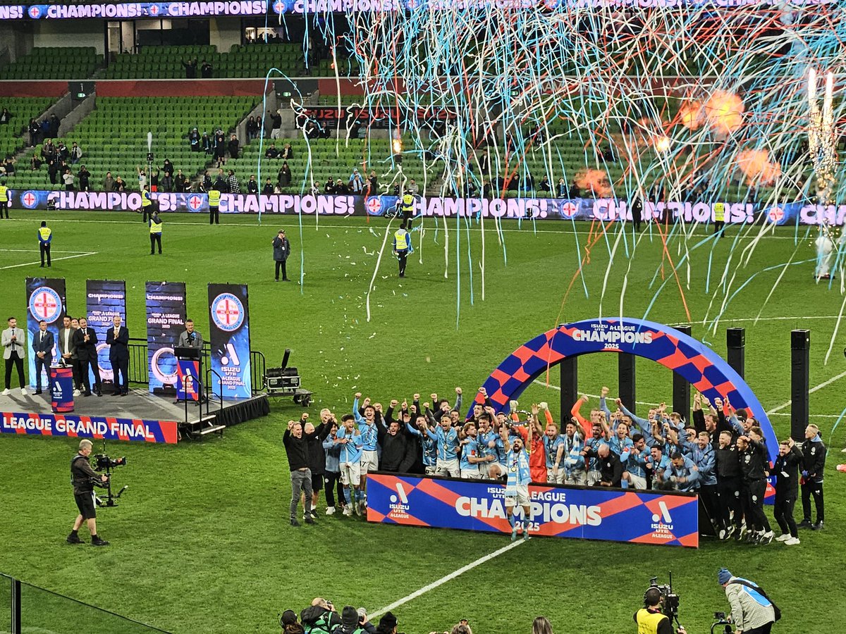 The Collective (@onthecollective) on Twitter photo Official <a href="/MelbourneCity/">Melbourne City FC</a> are the <a href="/aleaguemen/">Isuzu UTE A-League</a> champions
#MCYvMVC #ALeagueGF #MelbDerby Official <a href="/MelbourneCity/">Melbourne City FC</a> are the <a href="/aleaguemen/">Isuzu UTE A-League</a> champions
#MCYvMVC #ALeagueGF #MelbDerby
