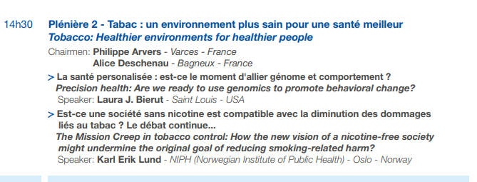 <a href="/SmokeFreeSweden/">Smoke Free Sweden</a> <a href="/LundKarl/">Karl Erik Lund</a> will attend <a href="/l_congres/">Congrès de l'ALBATROS</a> <a href="/BrousseTeam/">Congrès L’Albatros</a> in Paris in a few days 😉
A great session with #AliceDEschenau president of the French-speaking tobaccology society and <a href="/addict38/">Dr Philippe Arvers</a>