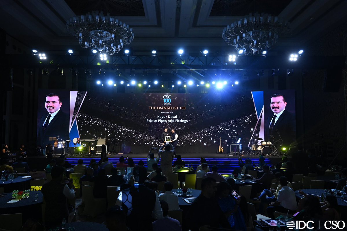 Grateful to have been recognized with the CSO 100 – Evangelist 100 Award 2025, hosted by Foundry IDC in Jaipur.

A good opportunity to connect, learn, and share ideas in the cybersecurity space.

#CSO100 #IDC #Cybersecurity #PrincePipes #Gratitude #Leadership #Networking