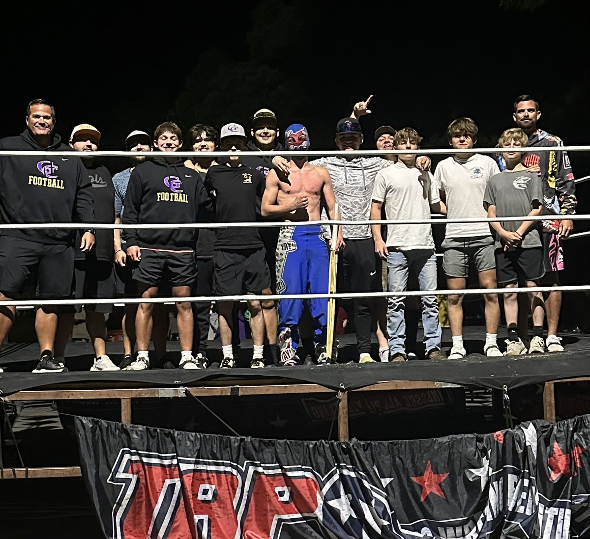 What a fun night cheering on “Yay” from GCHS Football at TAP Wrestling! #BuzzCity #ALLIN