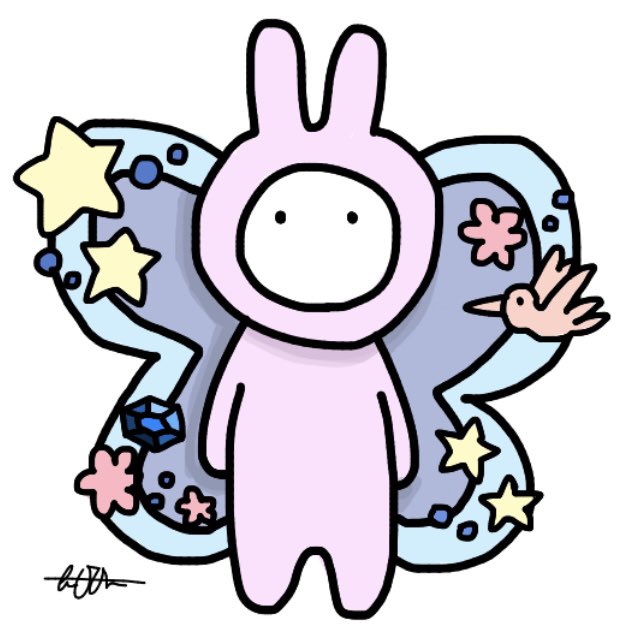 oliviamoon__'s tweet photo. 夢の翼背負ってがんばるぞー！っていう気持ち。

の、絵。🐰✨💭

#イラスト #きぐるみフェアリー #毎日投稿 #お絵描き #キャラクター #illustration #art #drawing #fairy #originalcharacterart #character https://t.co/gH0mQuoIOC