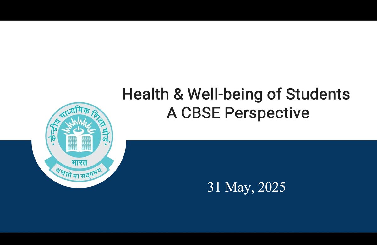 EduMinOfIndia's tweet photo. An interactive session on ‘Health and well-being of students: Perspective from CBSE’ presented by Ms. Anjali Chhabra, Joint Secretary (Academics), @cbseindia29.
#SchoolEducation #Education4All #HolisticEducation #SamagraShiksha #NEP2020 #SayNoToTobacco #TobaccoAwareness #ToFEI #DoSEL #WorldNoTobaccoDay #WNTD2025