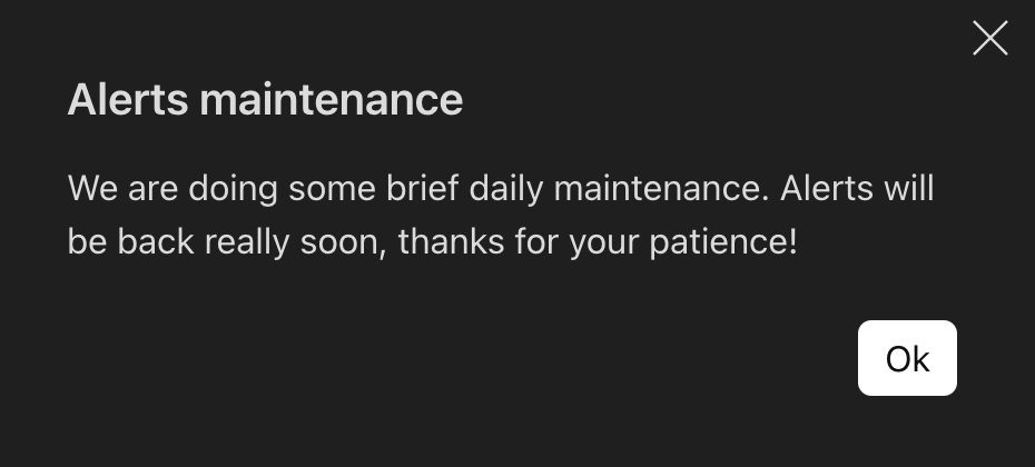what the fuck is alert maintance tradingview you fucking clowns