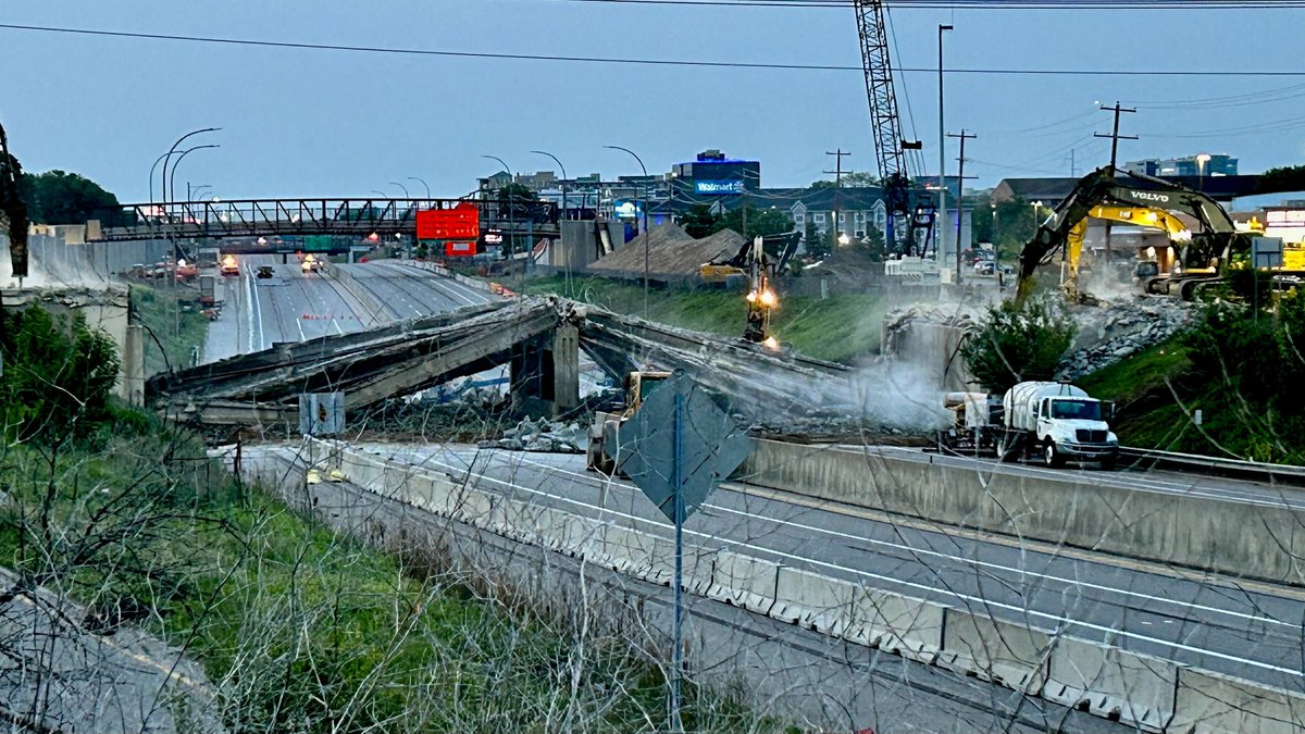 Reminder: 494 closed in both directions from Hwy 100-77 as the Portland Ave Bridge is taken down.  (Good morning to all who may have heard this as your extra early morning alarm clock at 5am)