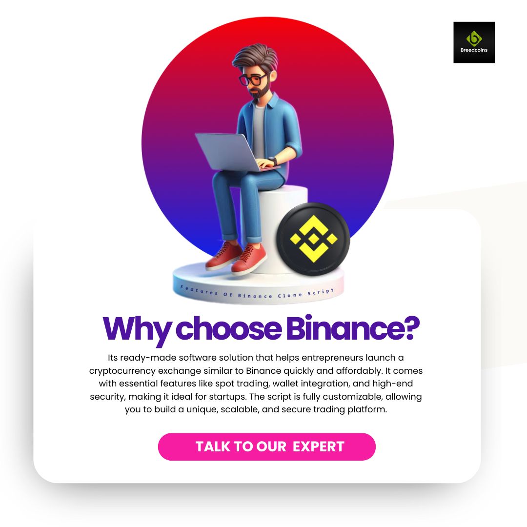 breedcoins's tweet image. BreedCoins provides a cutting-edge Binance Clone Script designed for security, performance, and flexibility.&gt;&gt; breedcoins.com/binance-clone-…
#BinanceCloneScript #CryptoExchangeScript #BinanceClone #CryptoTradingPlatform #CryptoExchangeDevelopment #BinanceScript #CryptoCloneScript