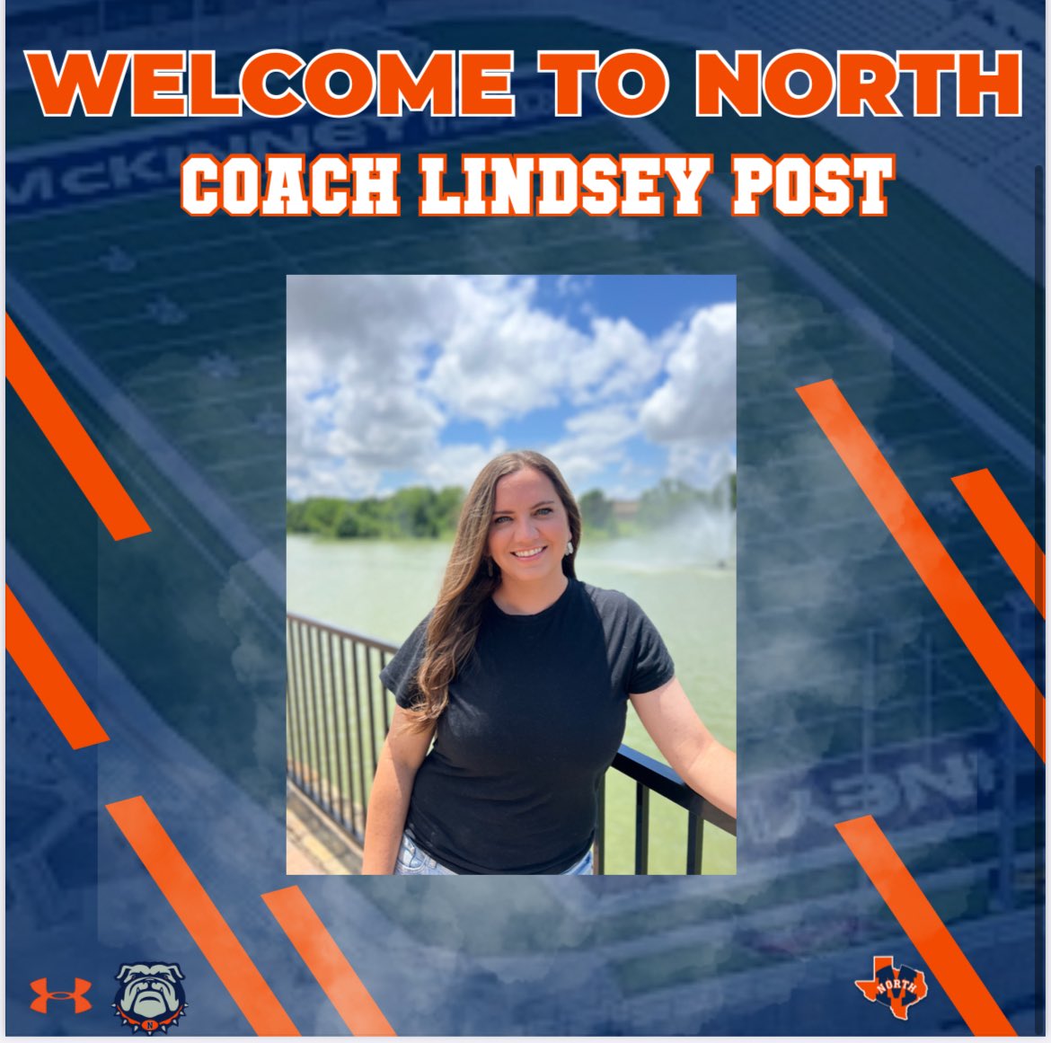 We are excited for Coach Lindsey Post to re-join the Bulldog Family. She is a North graduate and is coming to us from Midland High. 

🟠Athletic Training Team🔵

Go Dawgs!!!