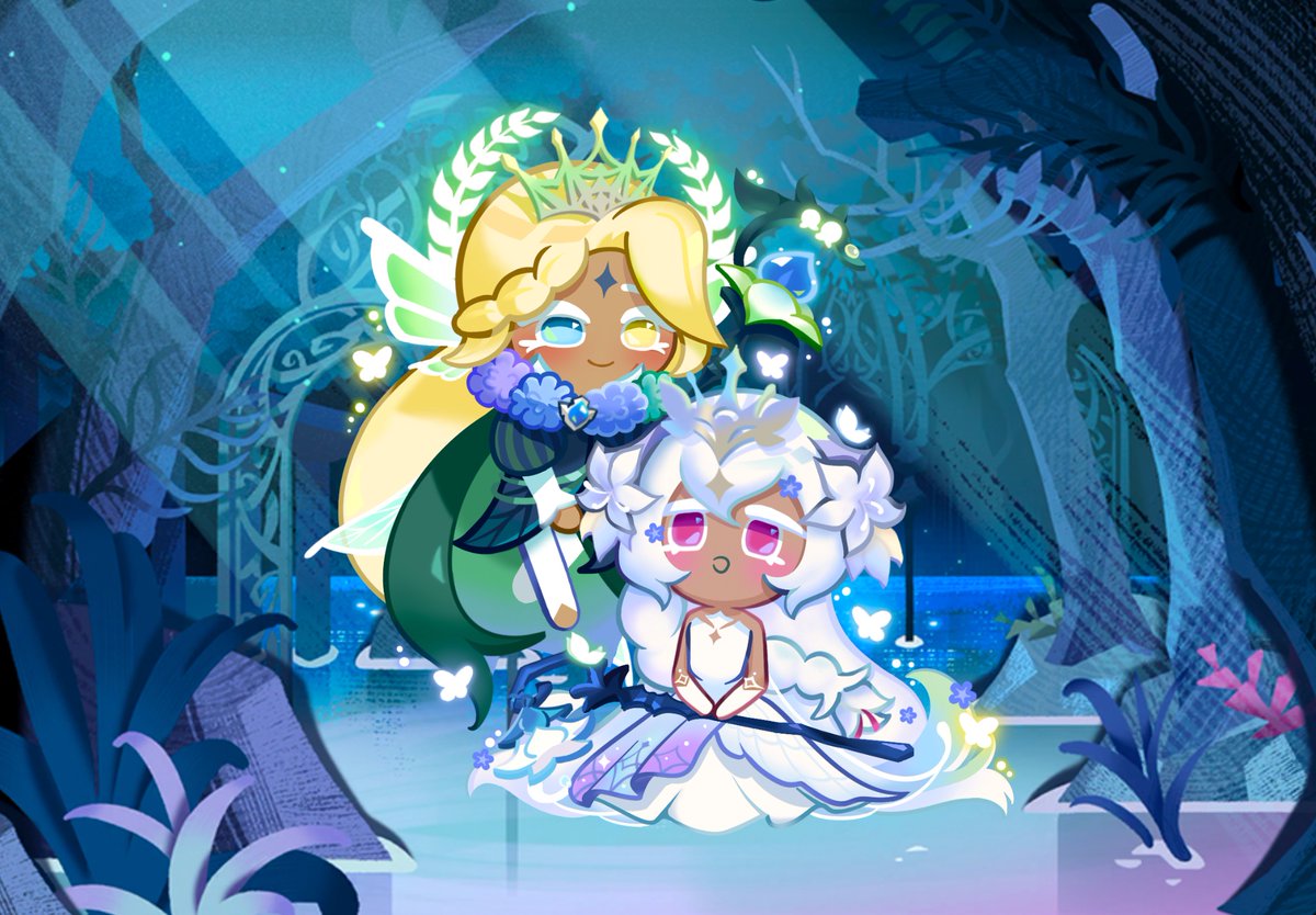 peach_07_0's tweet image. ✨한낮 꿈속의 풀빛 왕관 퓨어바닐라 쿠키✨
✨한밤에 피는 백합의 요정 세인트릴리 쿠키✨
직접 그린 첫 쿠키체💛💚 (배경은 공식)
#쿠키런킹덤 #Purelily