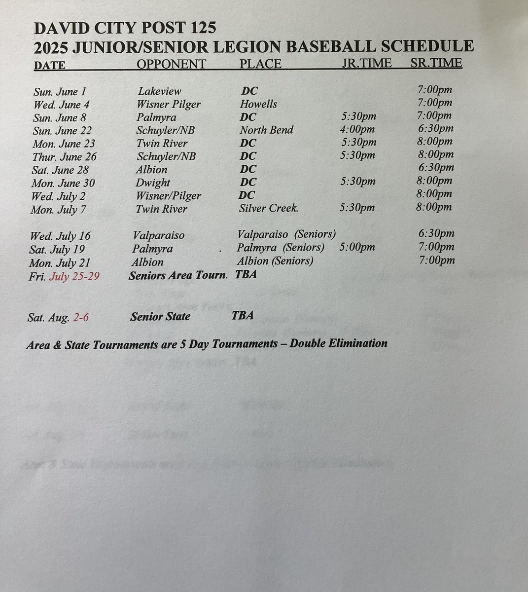 Opening game this Sunday!