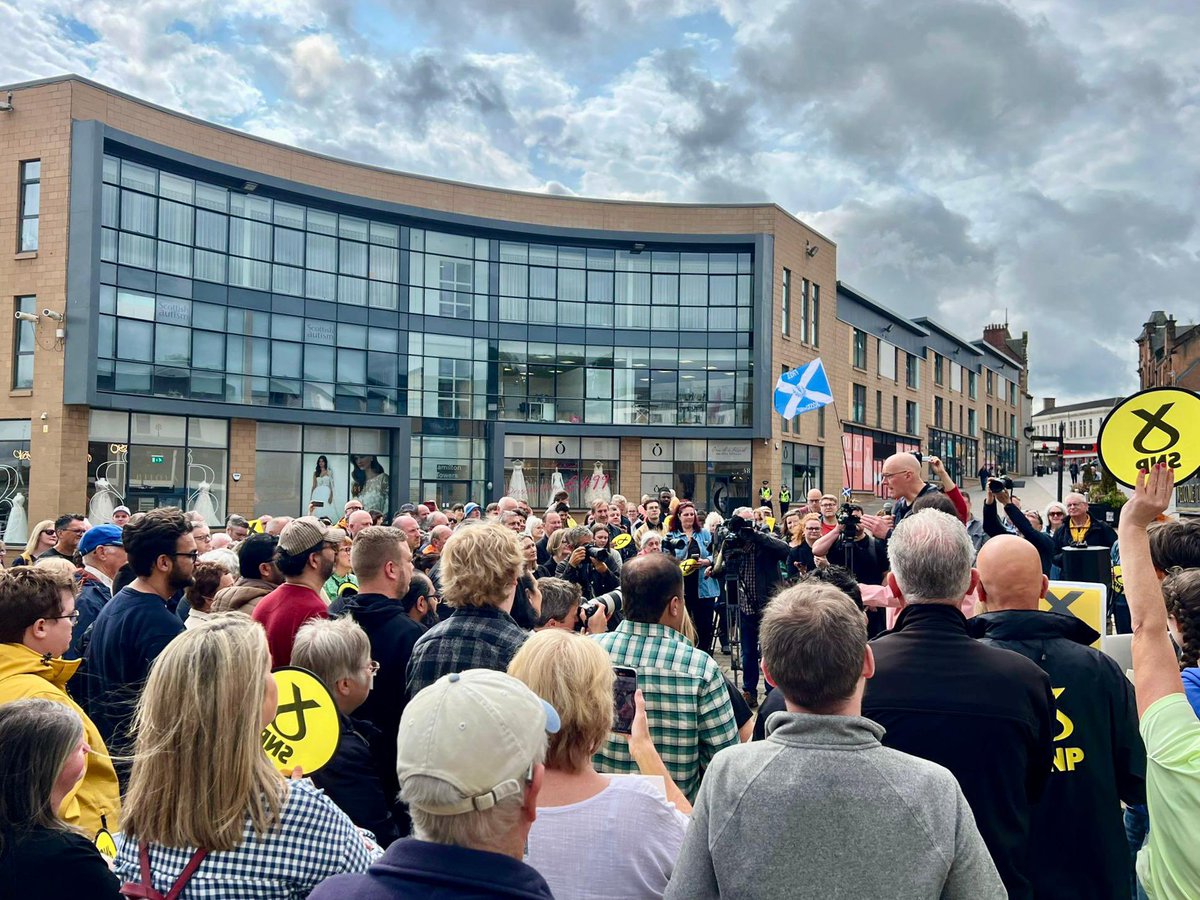 John Swinney (@johnswinney) on Twitter photo Great energy at our rally in Hamilton.
While others copy Farage, the SNP is focusing on your priorities - scrapping peak rail fares, restoring winter fuel payments, tackling child poverty.
On Thursday, vote <a href="/KatyLoudonSNP/">Cllr Katy Loudon</a> #VoteSNP on Scotland’s side. 🏴 Great energy at our rally in Hamilton.
While others copy Farage, the SNP is focusing on your priorities - scrapping peak rail fares, restoring winter fuel payments, tackling child poverty.
On Thursday, vote <a href="/KatyLoudonSNP/">Cllr Katy Loudon</a> #VoteSNP on Scotland’s side. 🏴