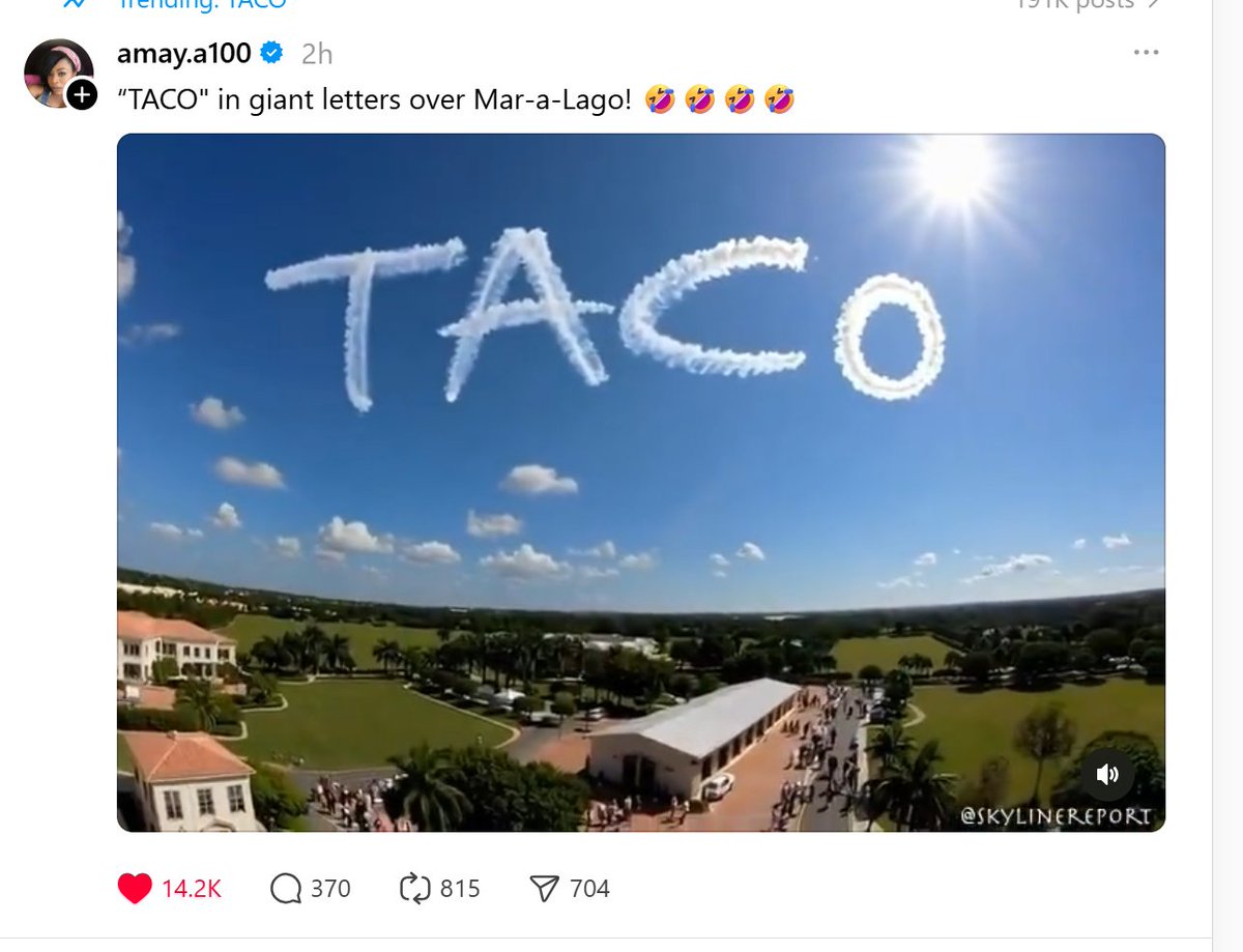 TACO Trump over Mar a Lardo🐔😅

#TACOTrump