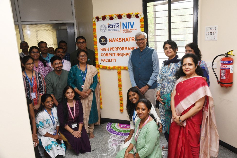 ICMR-NIV (@icmr_niv) on Twitter photo Dr Rajiv Bahl, Secy <a href="/DeptHealthRes/">Department of Health Research, MoHFW</a> & DG <a href="/ICMRDELHI/">ICMR</a> inaugurated ‘High Performance Computing (HPC)’ facility - NAKSHATRA. Dr S Pati, Addl DG and Dr N Gupta, Head CD graced the ceremony with Dr N Kumar, Dir <a href="/icmr_niv/">ICMR-NIV</a> <a href="/netwebtech/">Netweb Technologies India Ltd.</a> <a href="/PIB_India/">PIB India</a> #Genomics #Outbreak #ViksitBharat #PMABHIM Dr Rajiv Bahl, Secy <a href="/DeptHealthRes/">Department of Health Research, MoHFW</a> & DG <a href="/ICMRDELHI/">ICMR</a> inaugurated ‘High Performance Computing (HPC)’ facility - NAKSHATRA. Dr S Pati, Addl DG and Dr N Gupta, Head CD graced the ceremony with Dr N Kumar, Dir <a href="/icmr_niv/">ICMR-NIV</a> <a href="/netwebtech/">Netweb Technologies India Ltd.</a> <a href="/PIB_India/">PIB India</a> #Genomics #Outbreak #ViksitBharat #PMABHIM