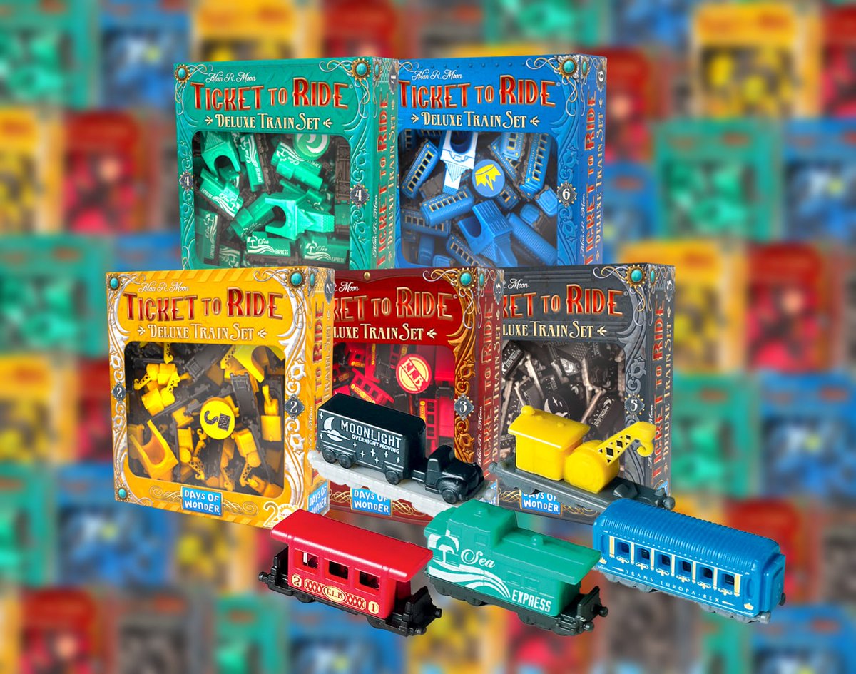 ¿Has visto qué pasote? Mejora tu experiencia de ¡Aventureros al Tren! con estos sets de trenes esculpidos al detalle. 3meeples.es/accesorios/501… #juegosdemesa <a href="/Asmodee_es/">Asmodee España</a>