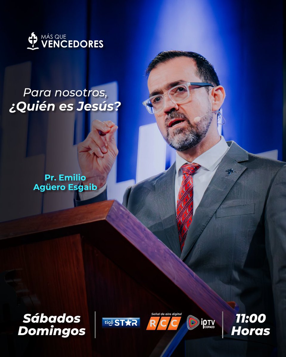 📺 Dios tiene una palabra para vos ✨
⏳ No dejes pasar este momento. Por Canal LA RCC, este fin de semana, recibí el mensaje “Para nosotros ¿Quién es Jesús?" del Pr. <a href="/emilioaguero/">Emilio Agüero Esgaib</a> 
🔥 Un mensaje que renovará tu fe y te recordará lo verdaderamente importante.
🙌 ¿A quién podrías