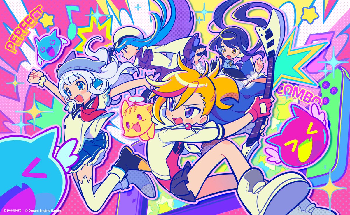 001_31_'s tweet image. 【work】
「Muse Dash × Rotaeno」콜라보 일러스트를 그려드렸습니다!🎵🎶💖
#MuseDash #Rotaeno