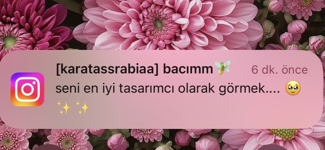 Tam acaba mı diyorum motive eden mesaj geliyor