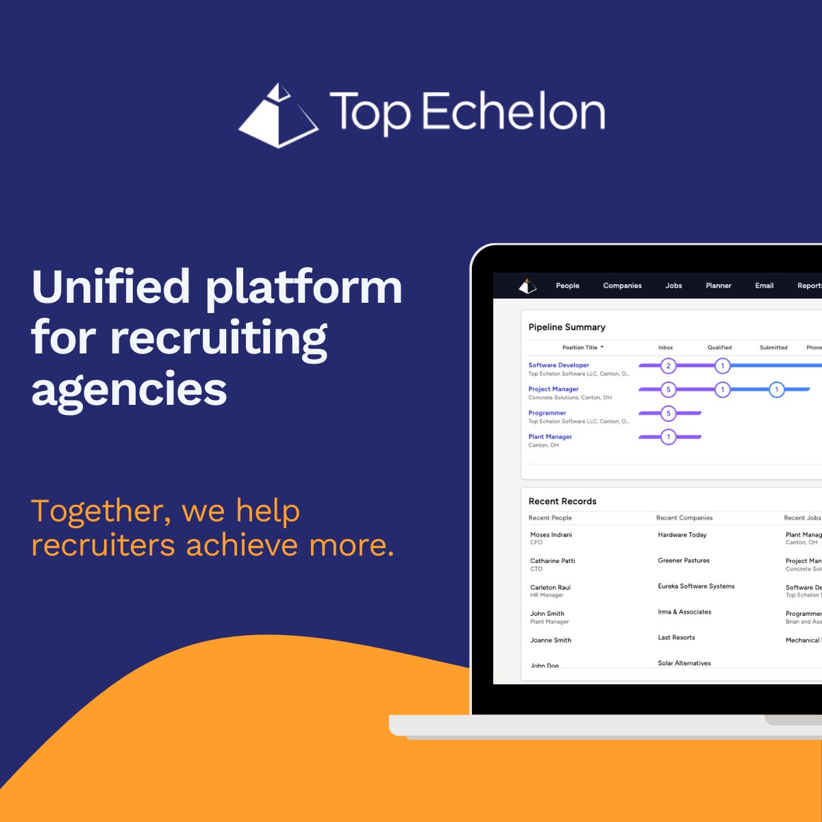 With TE Recruit™ and TE Network™ Top Echelon offers a unified platform for helping #recruiting agencies make more placements.

Check out our top-rated #ATS and split placement network today!

ATS trial: ow.ly/RKGl50VIX83

Network membership: topechelon.com/product/te-net…

#CRM