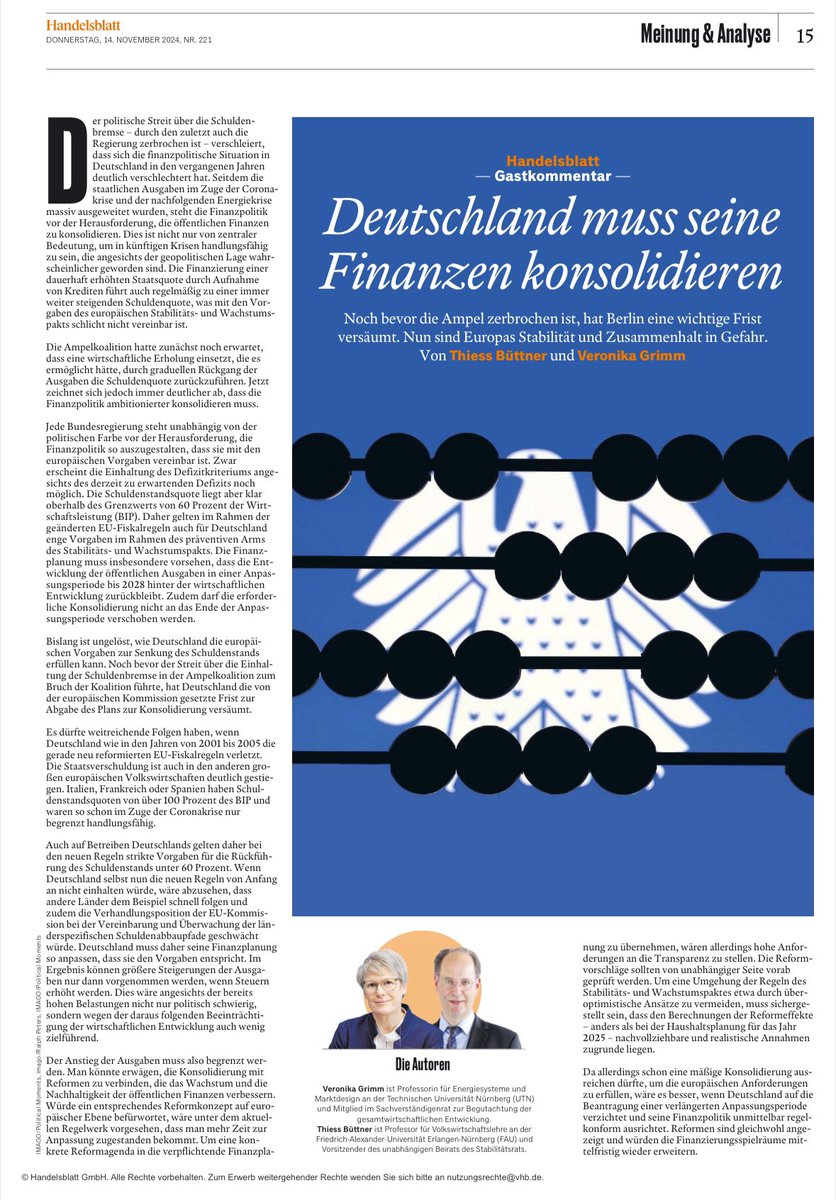 Der Prozess steht noch aus, Deutschland ist hier seit langem säumig. Ein Ausgabenpfad konnte schon vor den Grundgesetzänderungen nicht beschlossen werden. Habe ich hier mit <a href="/Thiess_Buettner/">Thiess Buettner 🇪🇺🇩🇪</a> aufgearbeitet.