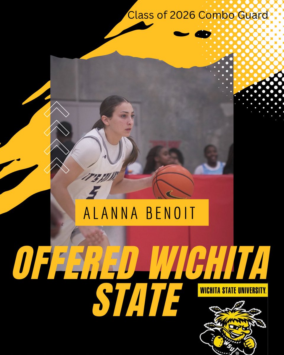 Alanna Benoit (@benoitalanna) on Twitter photo Thank you to Wichita State <a href="/terrynooner/">Terry Nooner Jr.</a> <a href="/brookecostley/">Brooke Costley</a> for offering me. I am looking forward to learning more about your program 💛🖤#AGTG Thank you to Wichita State <a href="/terrynooner/">Terry Nooner Jr.</a> <a href="/brookecostley/">Brooke Costley</a> for offering me. I am looking forward to learning more about your program 💛🖤#AGTG