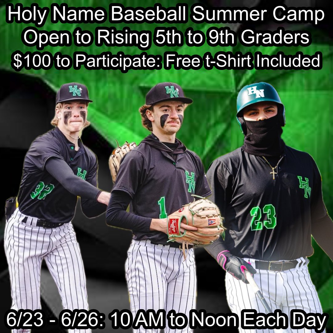 Join us on June 23 to June 26 from 10 AM to 12 PM for our annual summer camp for grades 5-9! The cost is $100 per camper with a free T-Shirt included 

Register Here: greenwaveathletics.org/online-ticketi…