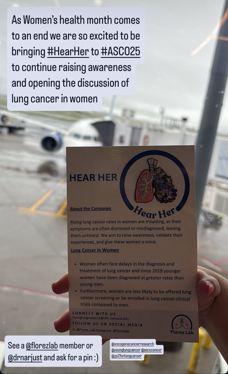 #FlorezLab (@florez_lab) on Twitter photo So excited so bring #HearHer to <a href="/ASCO/">ASCO</a>! As one of the largest cancer research conferences we are ready. Lung cancer does effect women- letās talk about it.
If you see an <a href="/Florez_Lab/">#FlorezLab</a> member or <a href="/NarjustFlorezMD/">Narjust Florez, MD, FASCO</a> get your pin! We are excited to be here and see you all soon! So excited so bring #HearHer to <a href="/ASCO/">ASCO</a>! As one of the largest cancer research conferences we are ready. Lung cancer does effect women- letās talk about it.
If you see an <a href="/Florez_Lab/">#FlorezLab</a> member or <a href="/NarjustFlorezMD/">Narjust Florez, MD, FASCO</a> get your pin! We are excited to be here and see you all soon!