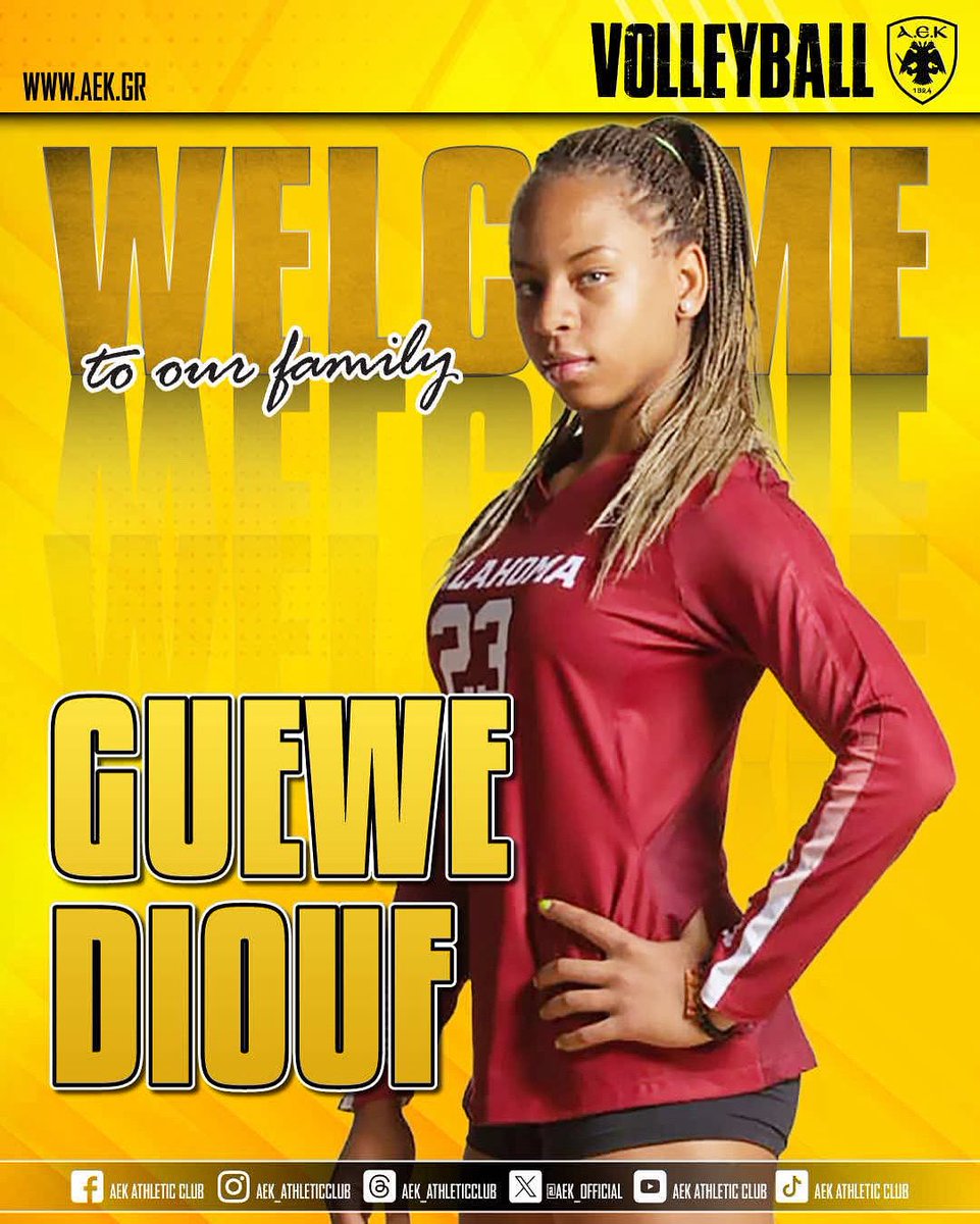 🏐 Η ΑΕΚ βρίσκεται στην ευχάριστη θέση να ανακοινώσει την έναρξη της συνεργασίας της με την Γκιούε Ντιούφ!

🔗 Ολόκληρη η ανακοίνωση: aek.gr/enarxi-synerga…

#aek #aektransfer #aekwomenvolley #aekwomenvolleyball #aekfamily