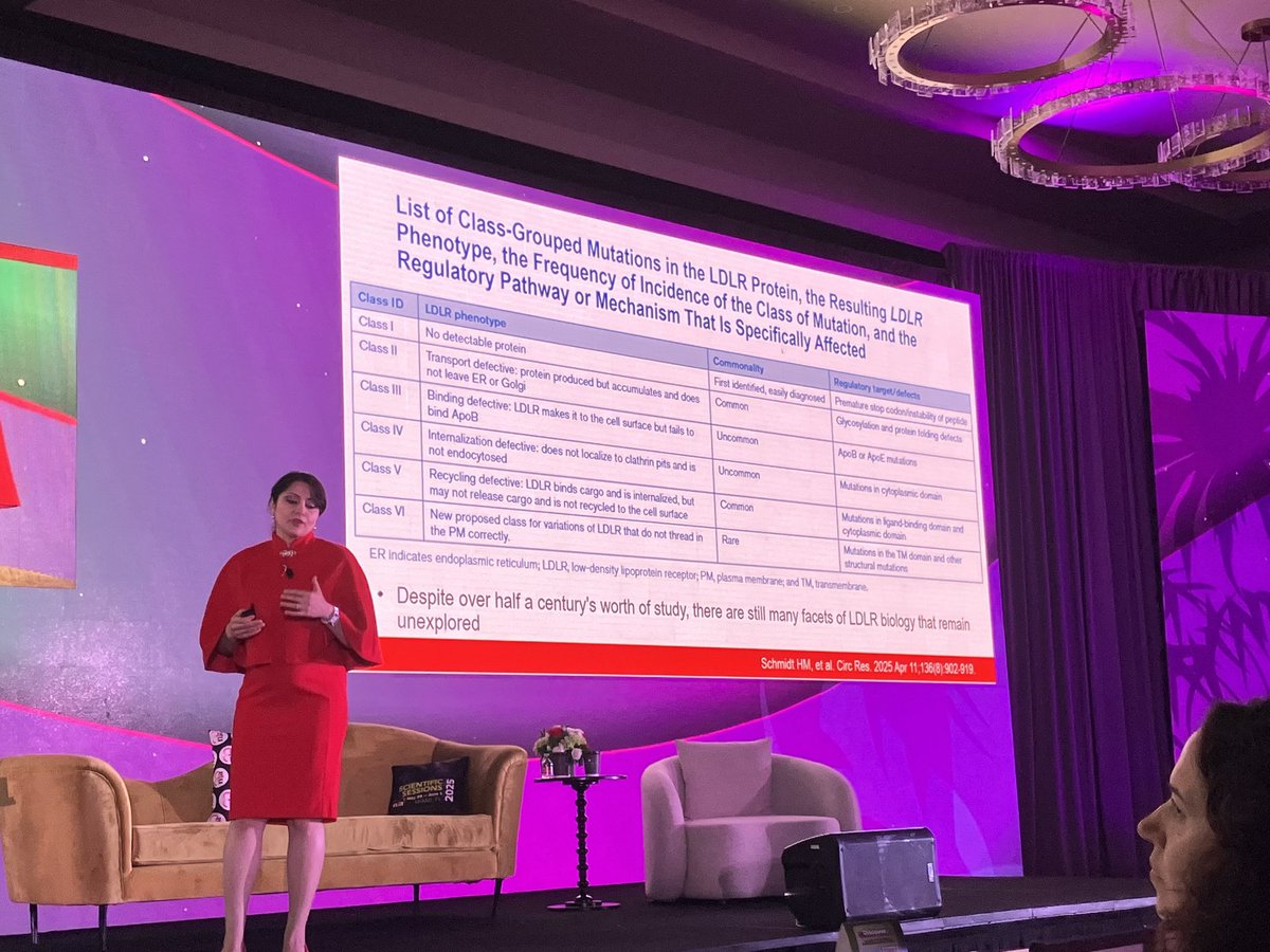 tmodarressi's tweet image. Phenomenally rich talk on FH by @DrSafarova at #NLASessions highlighting the phenotypic heterogeneity of LDLr pathogenic variants, updated prevalence data and range of yield with genetic testing.