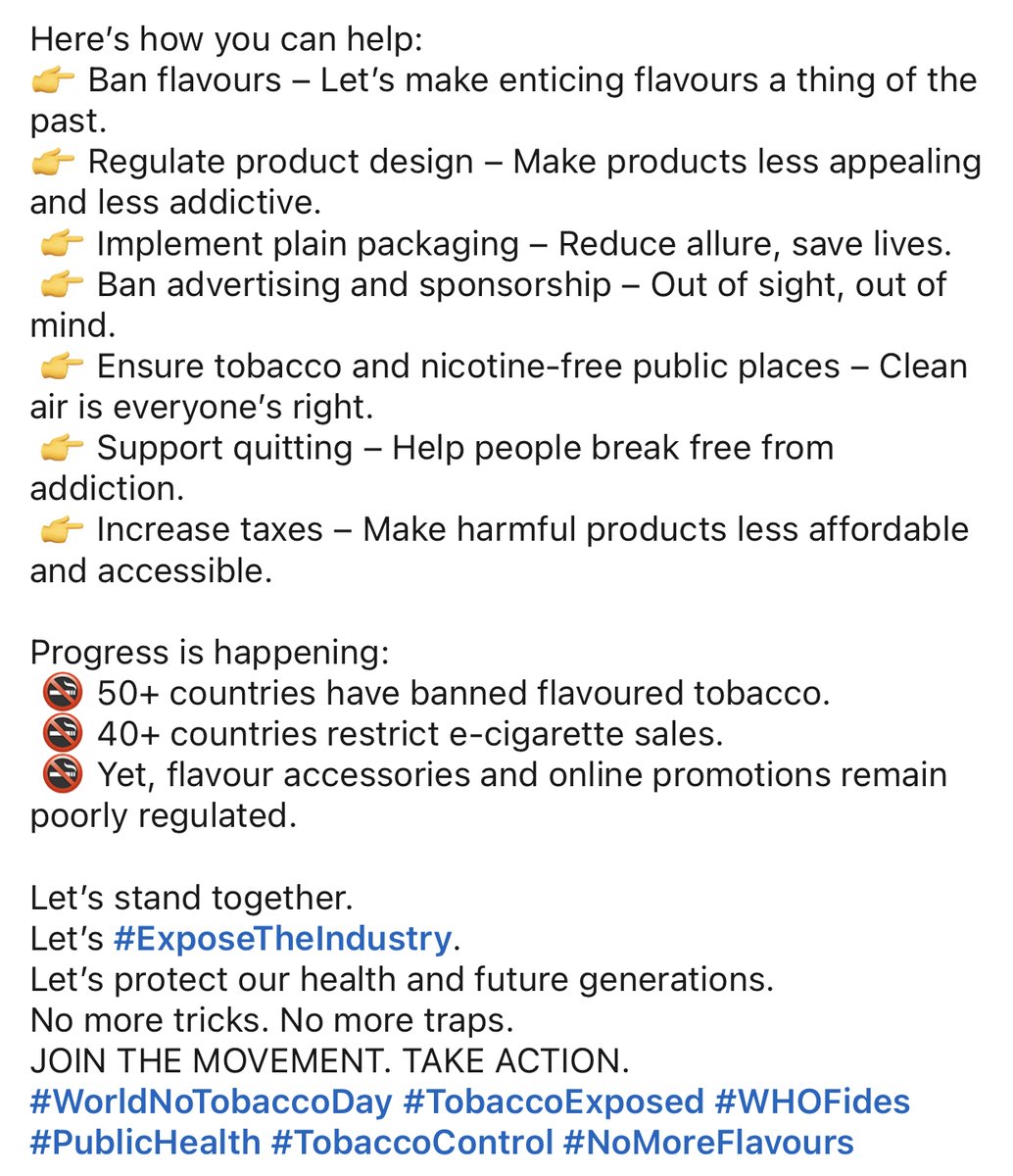 sagunpaudel's tweet photo. World No Tobacco Day 2025 "Unmasking the Appeal: Exposing Industry Tactics on Tobacco and Nicotine Products” @PHealthupdate 
 #TobaccoExposed #WHOFides #PublicHealth #TobaccoControl #NoMoreFlavours https://t.co/QzrxSjkjkA